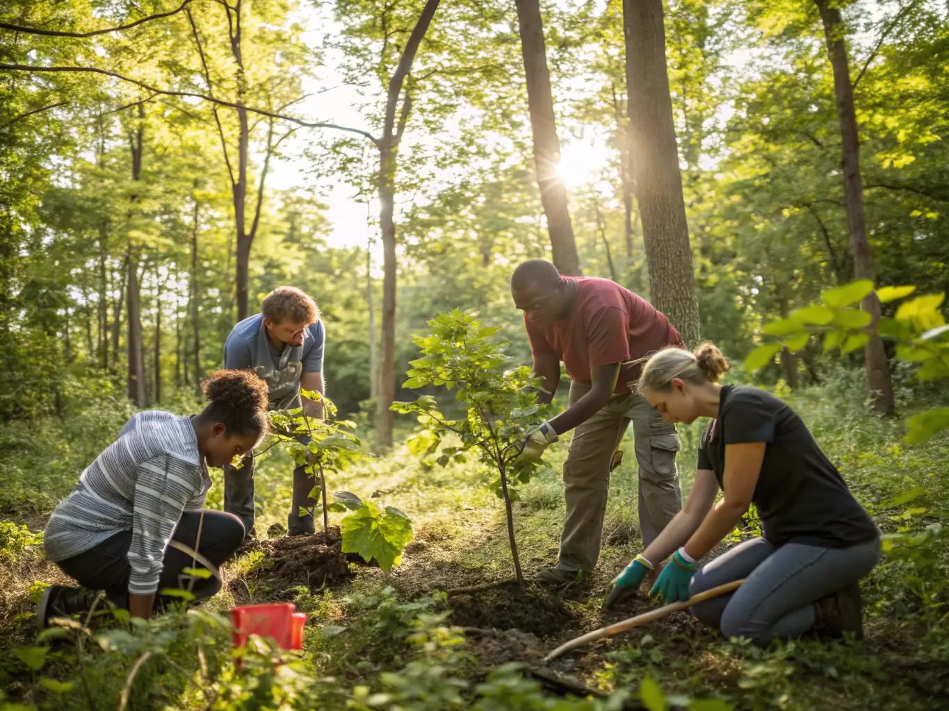 An image showcasing ACFR members participating in a wildlife conservation project, such as habitat restoration or species monitoring, highlighting their commitment to environmental stewardship.